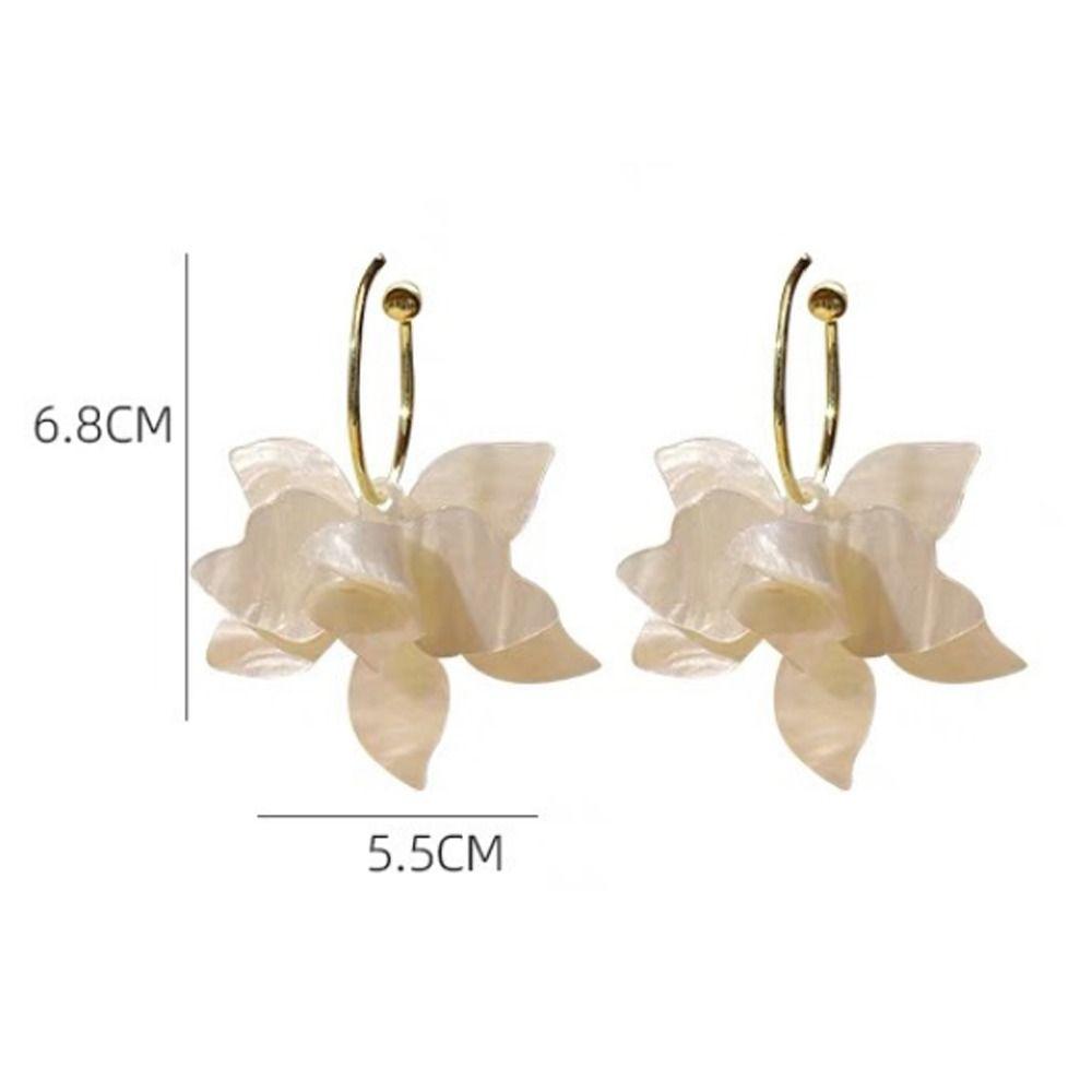 Personality Flower Earrings Irregular Flower Petals Pendant Earrings Jewelry Accessories