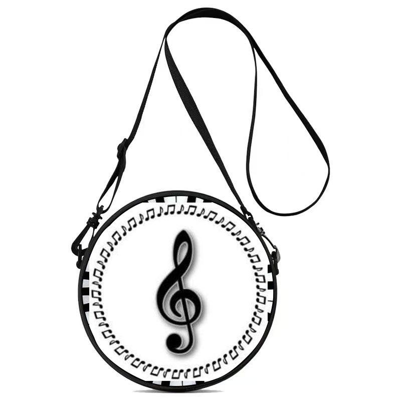Women'S Personalized Vinyl Record Small Round Bag Can Be Carried And Carried Polyester Multi-Functional Cosmetic Bag Storage Bag