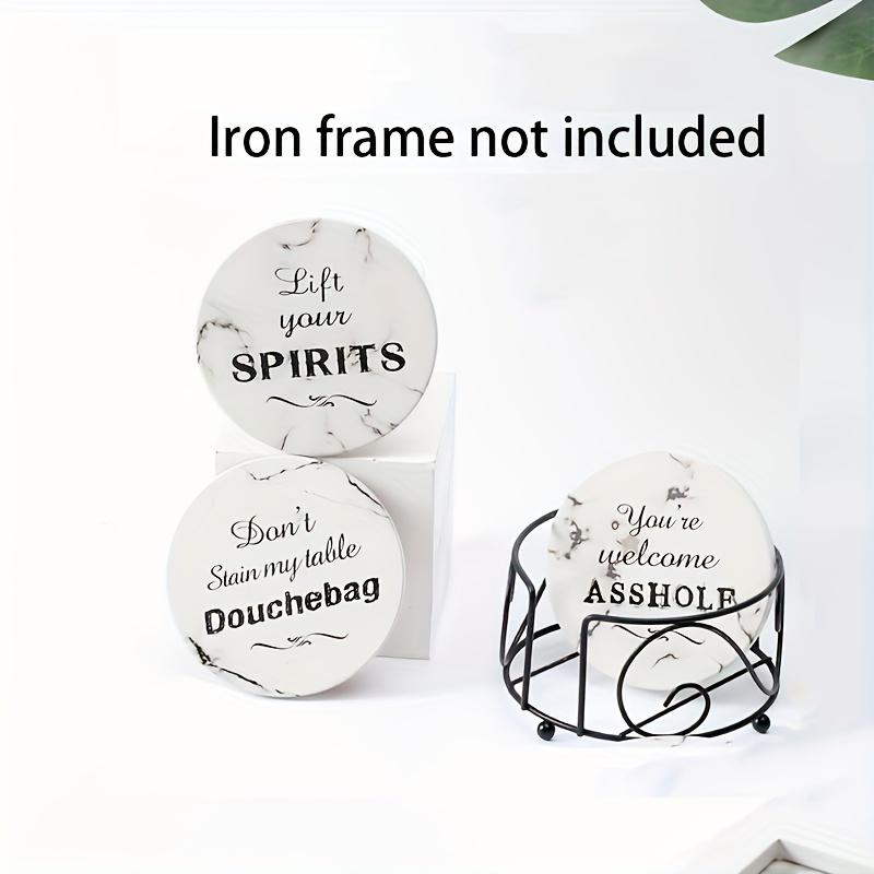 3 Pieces of Nordic Minimalist Style Round Ceramic Coasters - Non-Slip and Absorbent