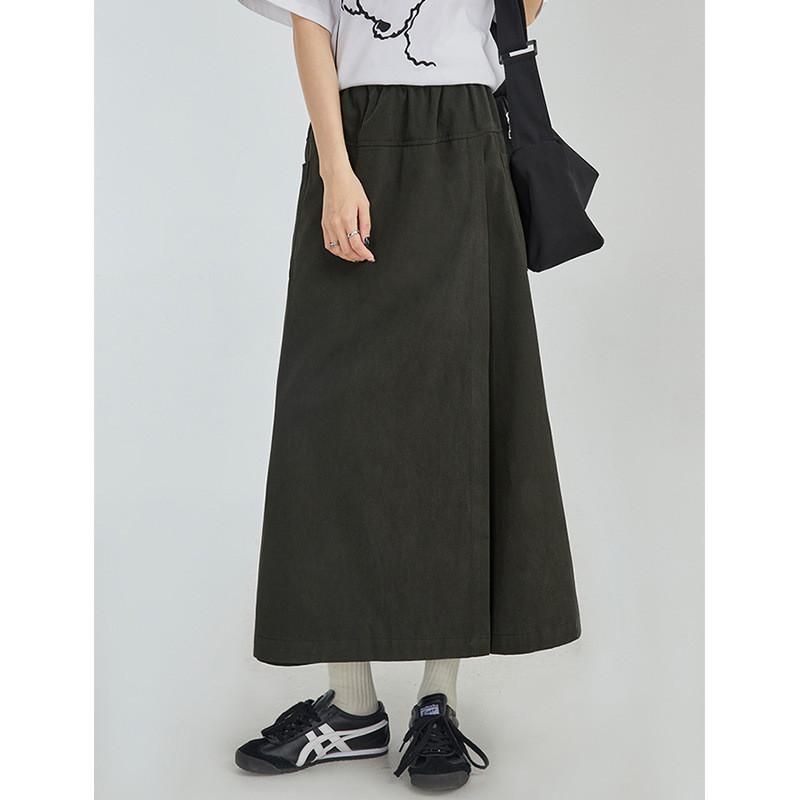 Summer Yamamoto Workwear Skirt Pants With High Waist For Casual Office Wear