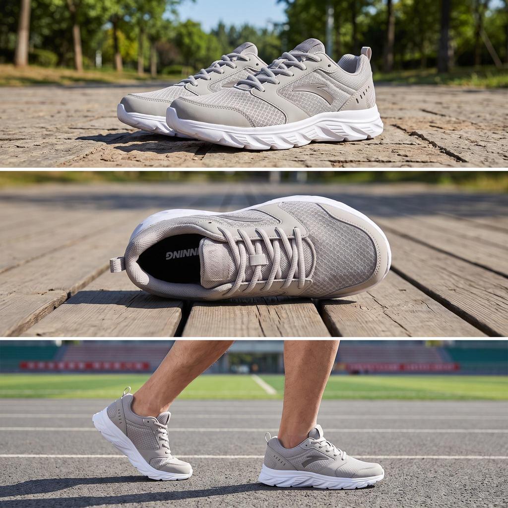 Anta Running Series Low-Top Laufschuhe Herren Sneaker Grau Weiß 91915581-4