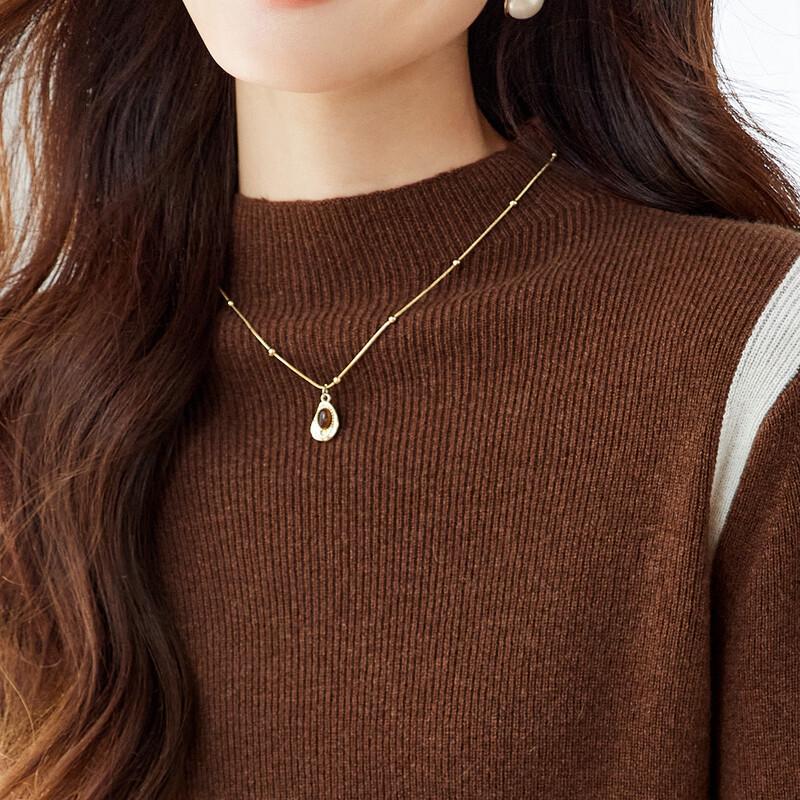 Srcr Women's 100% Cashmere Slim-Fit Semi-High Neck Sweater