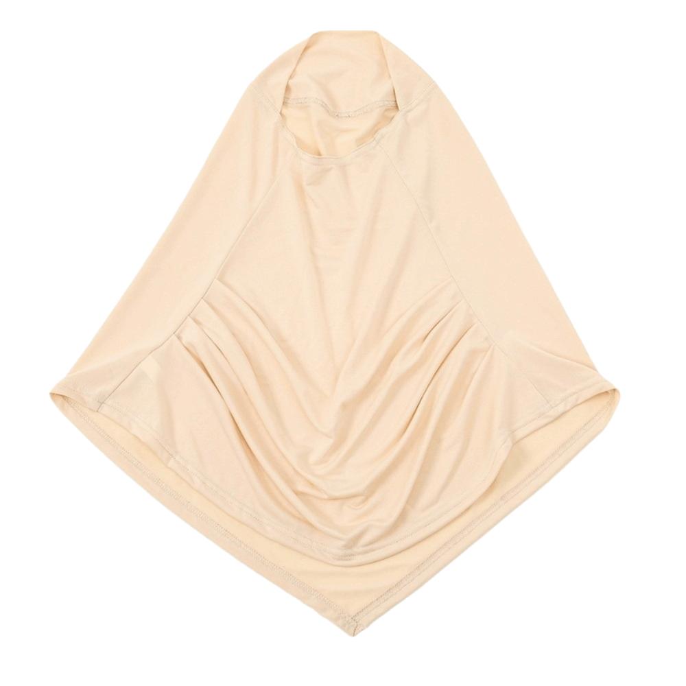 

Breathable Sports Headscarf Crinkle Rayon Full Neck Cover Turban Instant Hijab Sports Wear бежевий