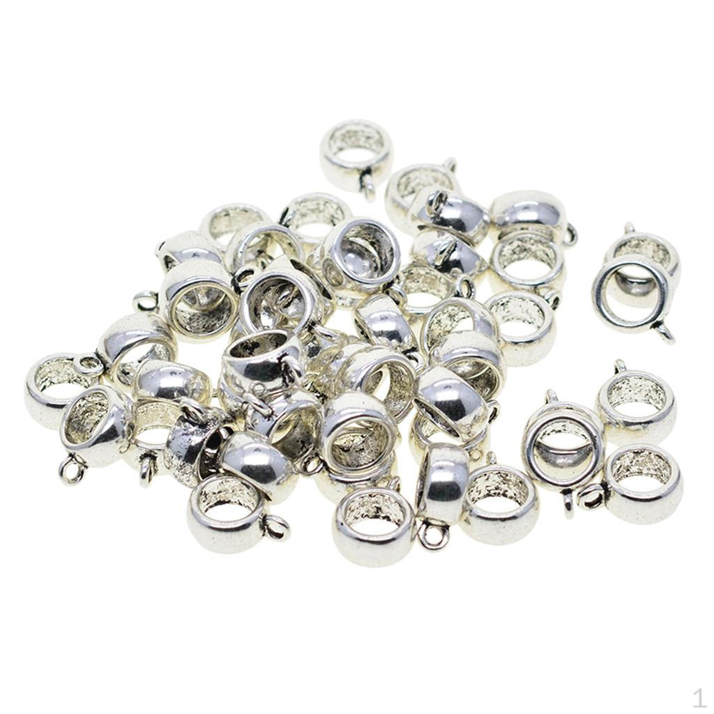 

50 шт. полая вешалка для вешалок, висячие бусины-проставки, подходящие к европейскому браслету