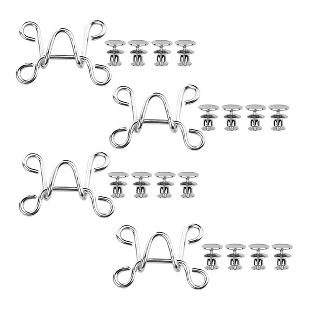 4 Sets Detachable Buttons Replacement Buckles Thin Waist Buckles DIY Pants Waist Extender for Men Women