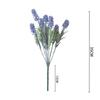 Realistic 7-Head Flocked Lavender Silk Flowers for Home Decor and Wedding Photography