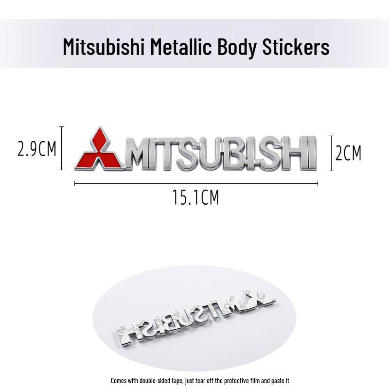 Metall-Autoaufkleber für Mitsubishi-Modelle: ASX, Lancer, Lingyue, V3 und EVO.