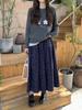 2025 Korean Retro Floral A-Line Skirt: Sweet, Gentle, High-Waisted, and Versatile