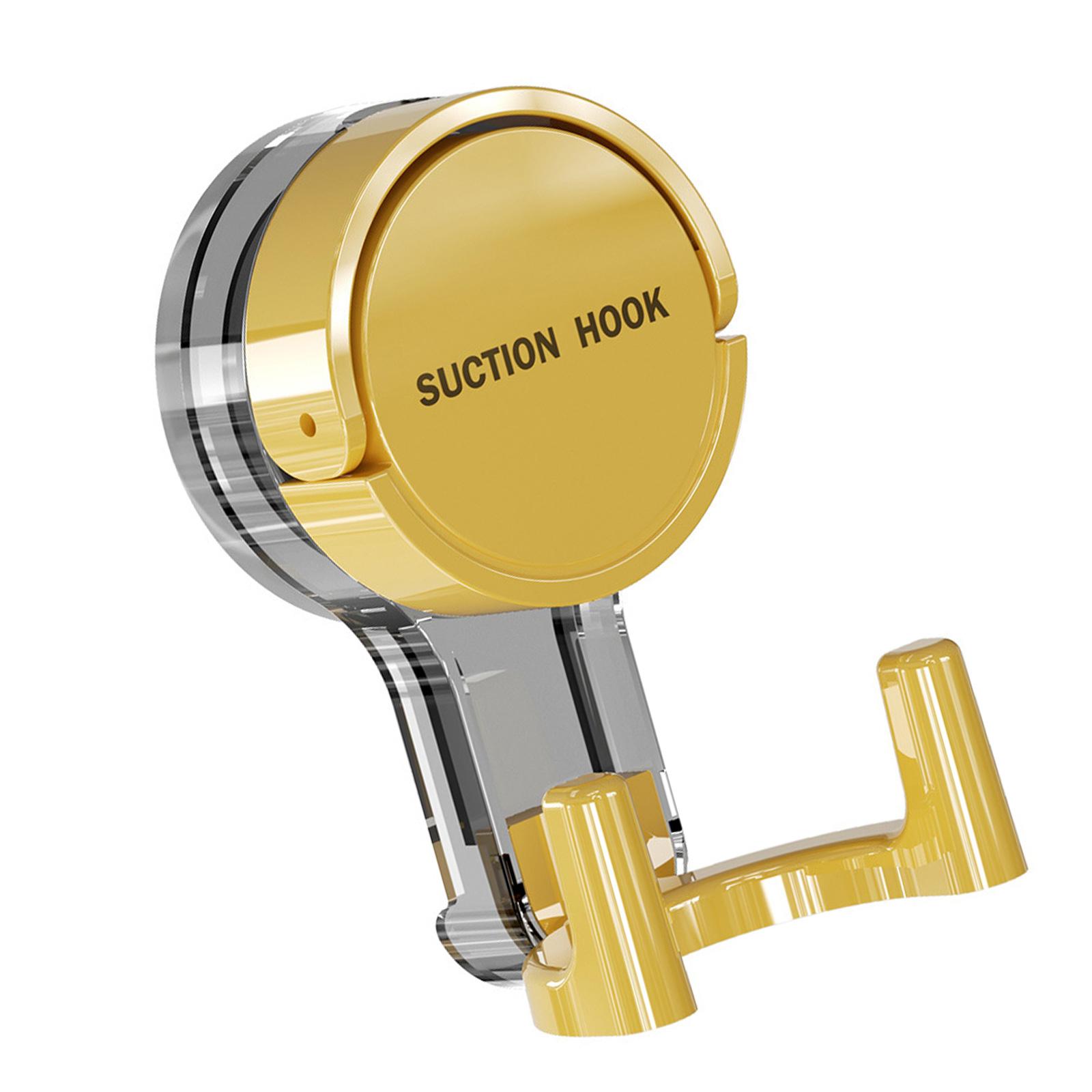 

Reusable Suction Cup Hook 2 Head Designs Hold Portable for Shower Accessories Towel Rack Sturdy Plastic Materials жёлтый