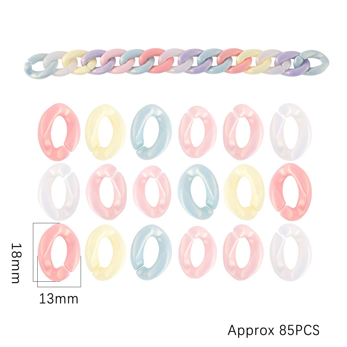 

Весна/лето яркие цвета макарон, пластиковые акриловые бусины, звенья цепи для браслета, ожерелья, брелок, цепочка для сумки, сделай сам, изготовление ювелирных изделий 13x18mm 85pcs разноцветный