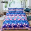 Fire Dragon Duvet Cover Set Magical Dinosaur Bedding Set Jungle Animals Pattern Wildlife Style King Size Polyester Quilt Cover