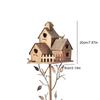 Metal Bird House with Pole Garden Outdoor Metal Birdhouse Decoration Metal Birdhouse Stake for Outdoor Garden Yard Decoration