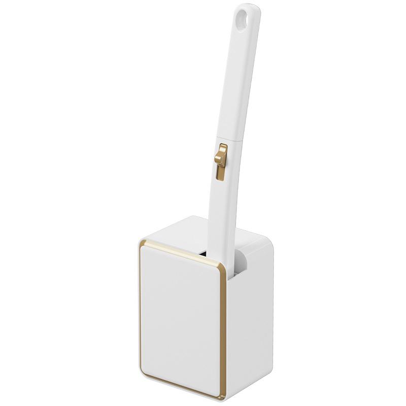 Wall-Mounted Toilet Brush with Dissolvable Heads for Complete Cleaning