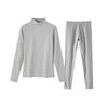 Women's Mid-Neck Thin Cotton Thermal Underwear Set - Slim Fit, Autumn & Winter
