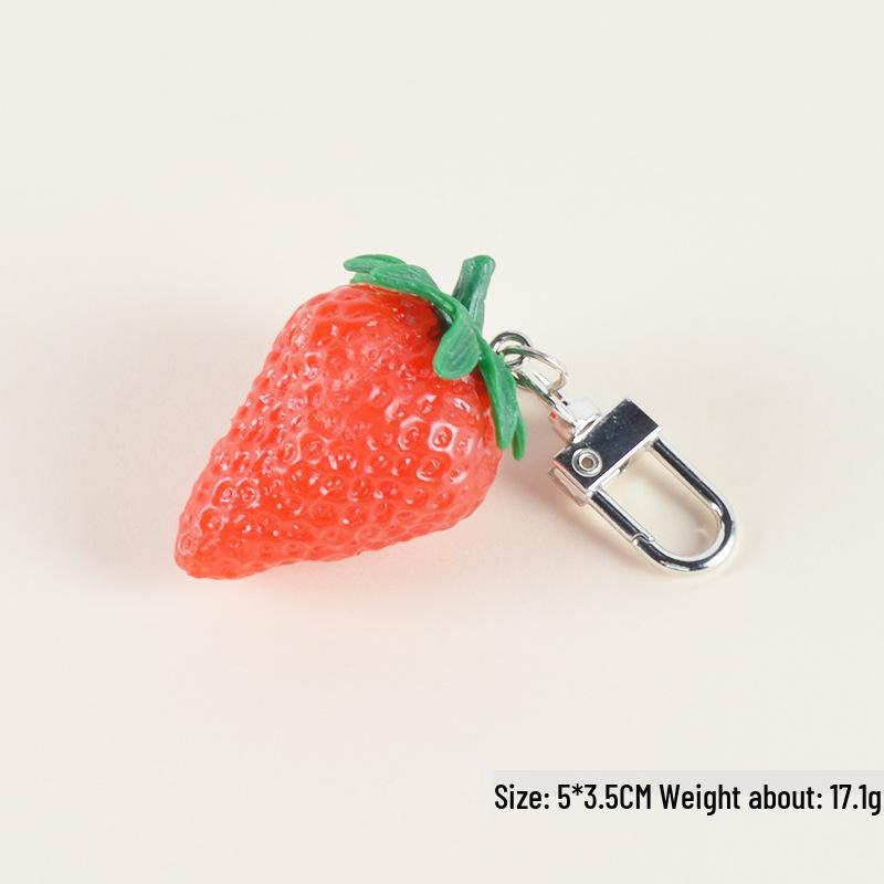 Erdbeere Obst & Gemüse Schlüsselanhänger Anhänger - Niedliches Kreatives Spielzeug & Studentengeschenk