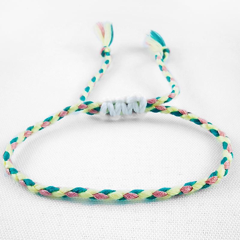 Colorful Handmade Geometric Braided Cotton Bracelet