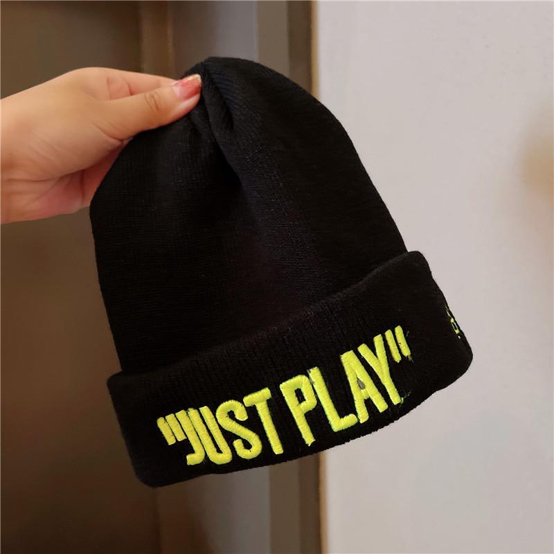 

Кепка с воздушным охлаждением женская уличная мужская спортивная универсальная вязаная шапка модный бренд черная утолщенная теплая шерстяная шапка M（56-58cm）