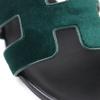 HERMES Mule Oasis H motif velour and leather sandals Velor Women 37.5 232162Z Used