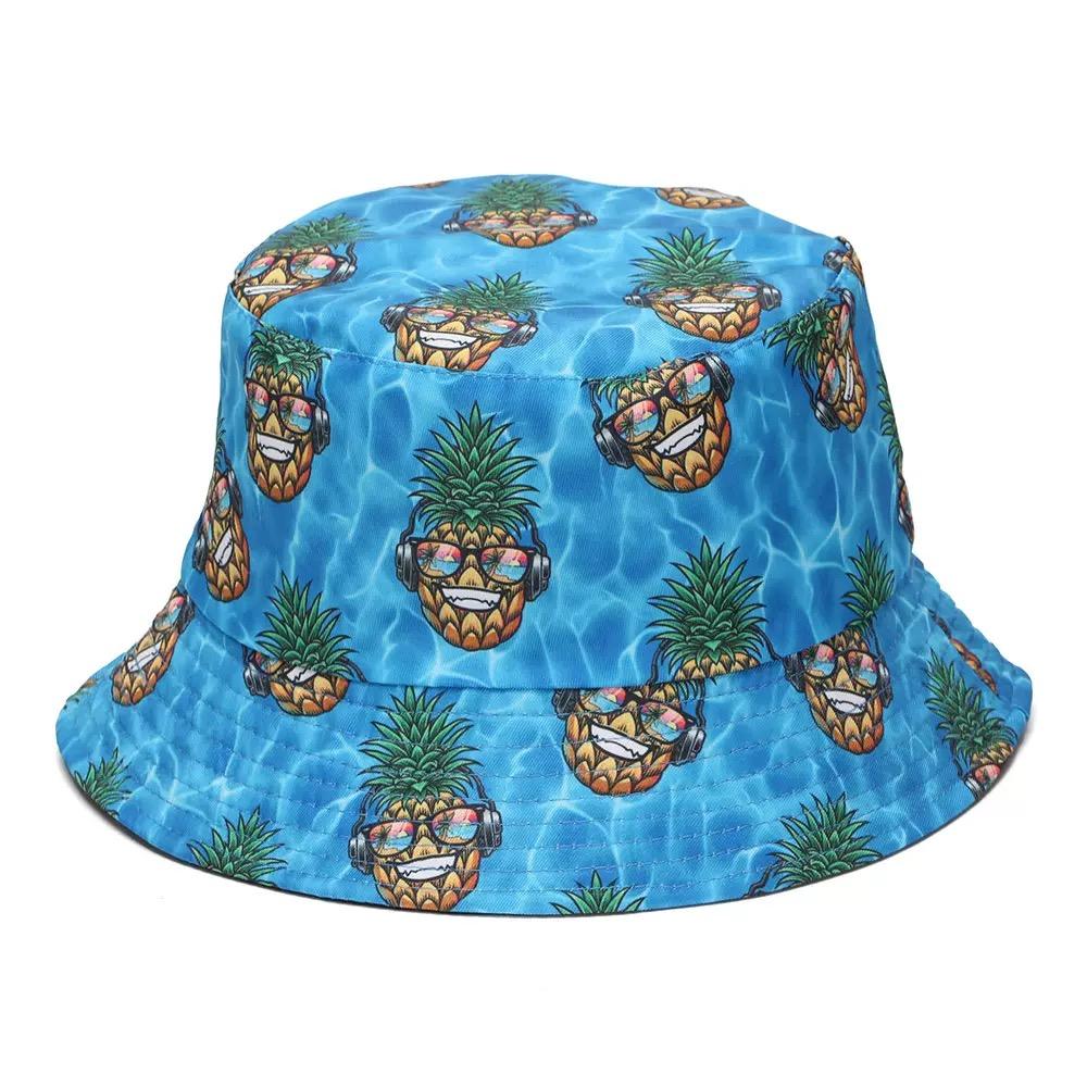 Chapeau de soleil classique avec imprimé alimentaire pour femmes hommes été voyage plage extérieur protection solaire Chapeaux seau Décoration décontractée féminine Chapeau de pêcheur (as the picture,56-58cm)