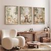 3 Pezzi Orso Giraffa Coniglio della Foresta Stampa su Tela per Nursery Pittura di Animali Selvatici della Giungla Poster Artistico da Parete per Stanza di Bambini e Bambine Decorazione per la Casa
