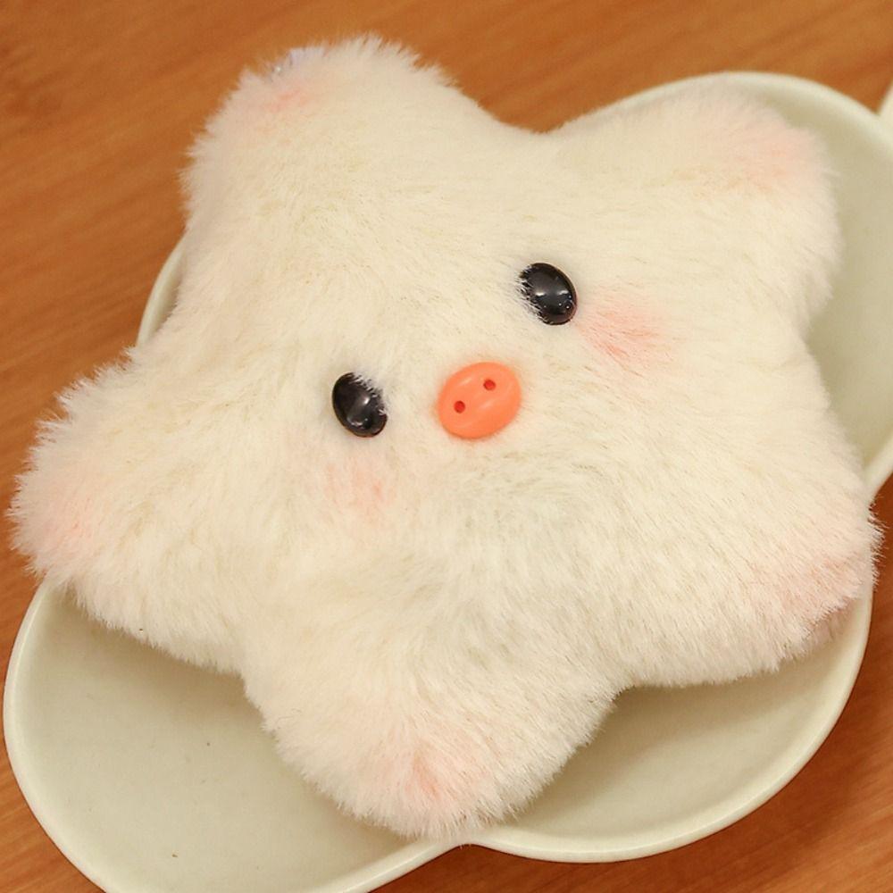 Cartoon Squeeze Plush Keychain Soft Chirping Star Pendant Cute Squeak Star Doll  Backpack Decor