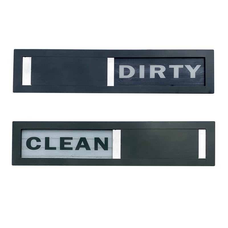 Stainless Steel Dishwasher Magnet Sign - Easy-to-Read Sliding Clean/Dirty Fridge Sticker, Scratch-Resistant Status Indicator