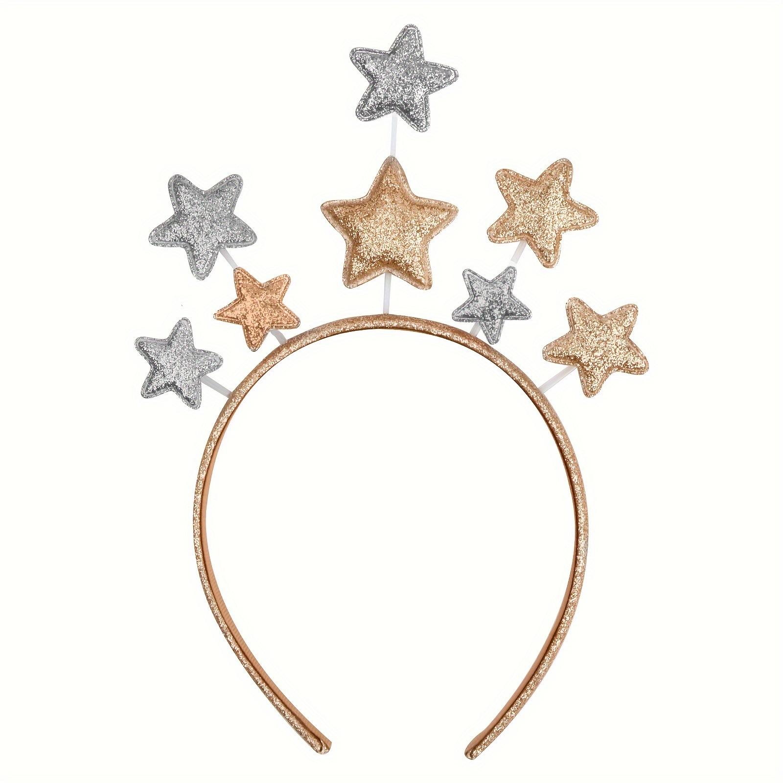 

Star Shape Headband Party Accessory Glitter Decoration Adjustable Adult Festival Hairband for Celebration Events and Costume Use One Size