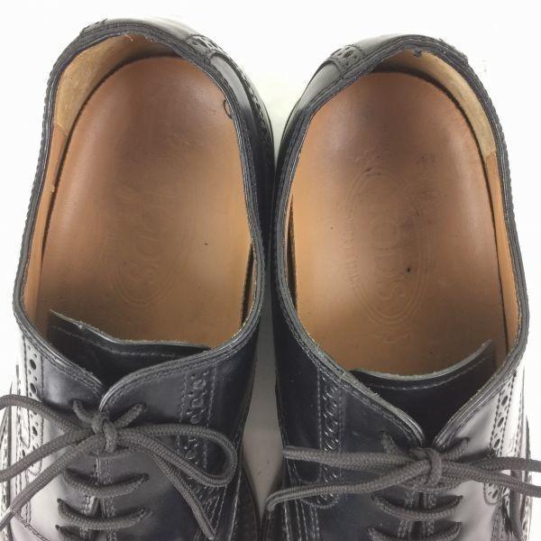 TOD'S Wingtip Leather Business Shoes Black size 8 Men's(USED)
