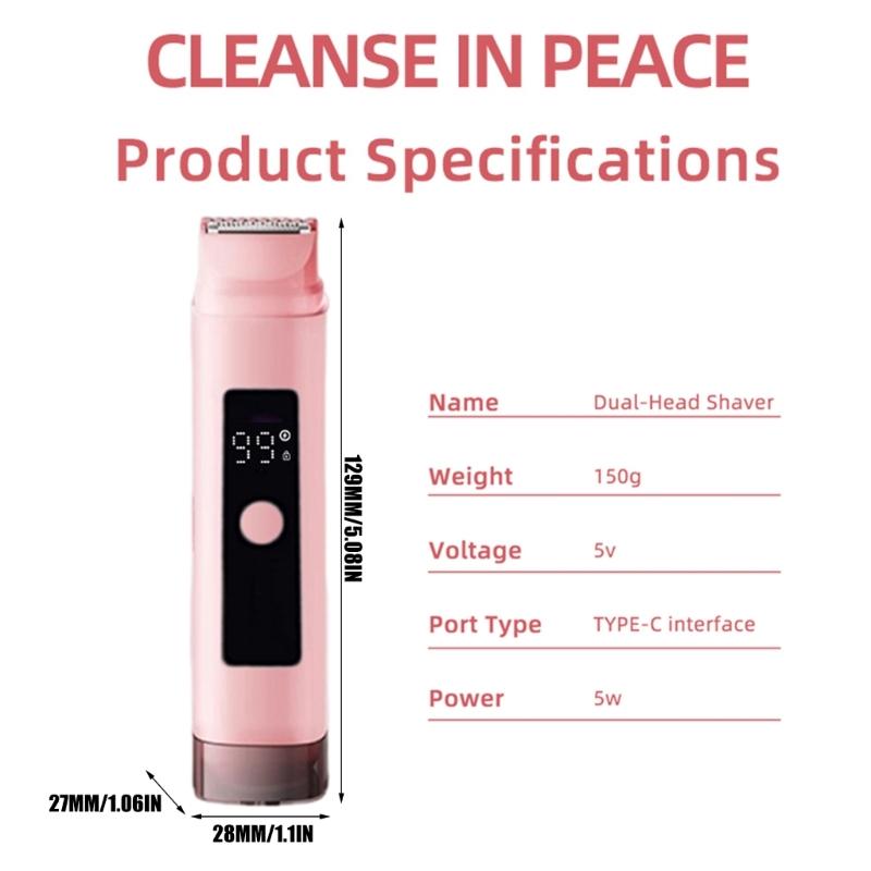 Rechargeable Bikini Line Trimmers For Ladies Featuring 2 Blades And LCD Screen For Precise Hair Removal