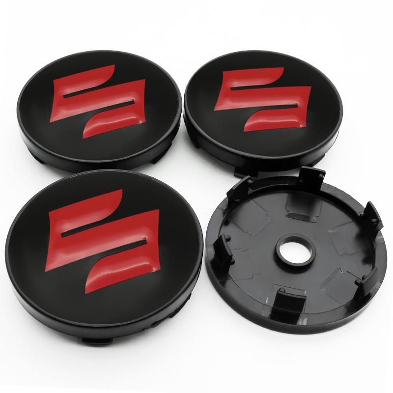 For Suzuki JIMNY Grand vitara Sx4 swift Alto 4Pc 56mm+60mm Car Wheel Center Hub Cap Badge Emblem Decal Sticker Accessories