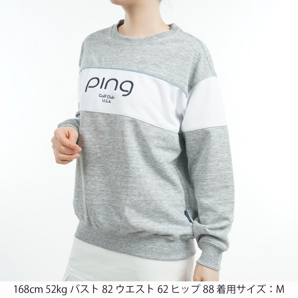 Crew Neck Sweatshirt Quick UV Golf S [Ping Apparel] Women's (Moisture Wicking, Drying, Protection) / / 622-4262900 021_Gray
