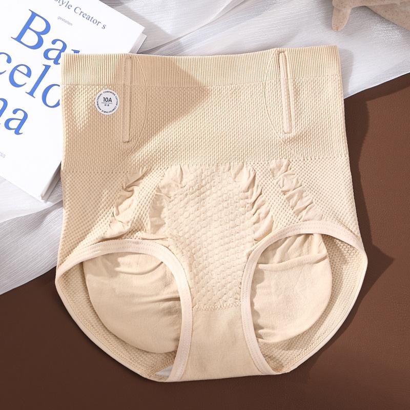 Ladies Spring and Autumn High Waist Belly Light Plastic High Waist Triangle Briefs