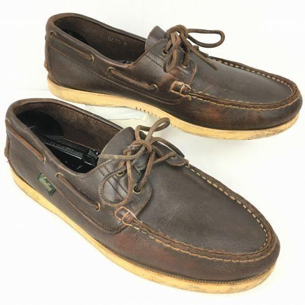 Paraboot Deck Leather Shoes Dark Brown size 27.0-28.0 Men's