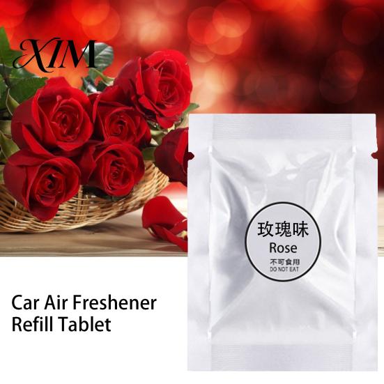 Car Air Freshener 10Pcs Fragrance Tablet Long Lasting Replacement Solid Scent Vent Clip Refill Vehicle Supplies Aromatherapy
