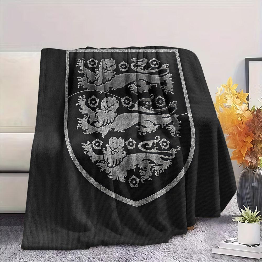 England national football logo Printed Flannel Blanket, soft throw for bedroom sofa, washable,soccer fan merchandise, great gift.