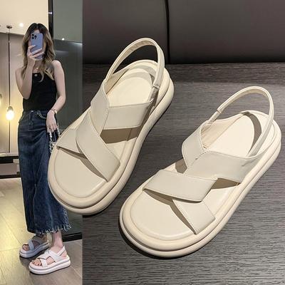 Zomer Nieuwe Casual Modieuze Platformzool Hardloopschoenen Comfortabele Antislip Verhogende Platte Bodem Dames Sandalen