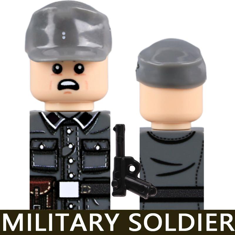WW2 Military Soldier Figures Building Blocks Army Japanese Warrior Medical Nurse Officer Infantry Helmets UV Printed Bricks Toys