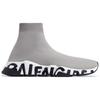 Balenciaga Graffiti Speed Graffiti High top Casual Shoes Men's Gray Black White 605972W05GE1391