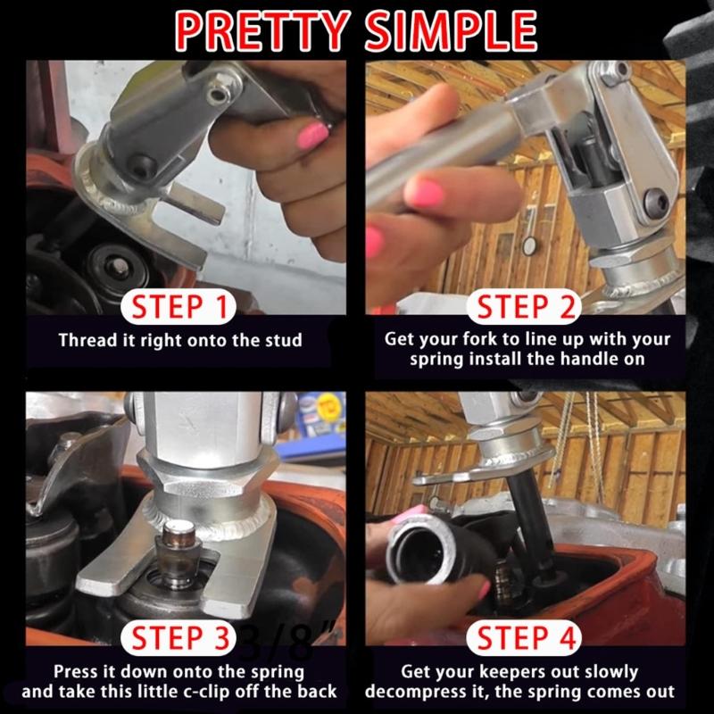 Professional Valves Spring Compressor Suitable For Automotive Repair Durability Iron Construction Efficient Bolt Removal