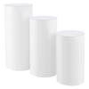 VEVOR Wedding Flower Stand, 3PCS 60/75/90cm Round Cylinder Plinth, White Pedestal Stand with PVC Lid, Cylindrical Pedestal Stands for Wedding, Party