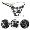 Sexy See Through Women Flower Pattern Hollow Design Low Rise Briefs Breathable Underwear T-back Gift