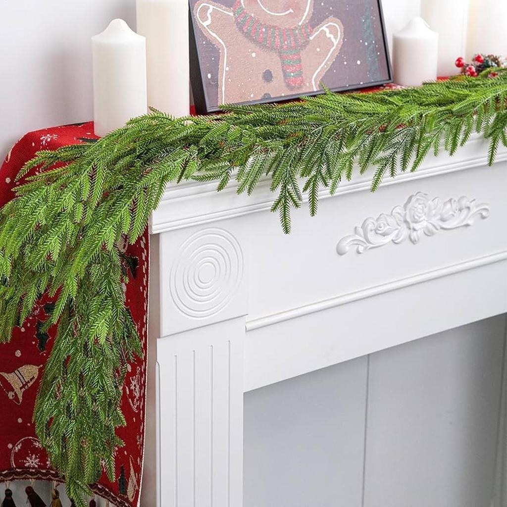 2025 Christmas Garland Artificial Pine Greenery Garland Faux Pine Wicker For Home Party Decoration