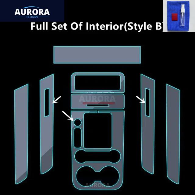 Pro VOLKSWAGEN TOUAREG 11-18 Průhledná ochranná fólie z TPU na středovou konzolu interiéru vozu, fólie proti poškrábání a opravná fólie, příslušenství