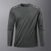 Men's New Style Autumn Winter Outdoor Sports Long Sleeve Sweatshirt Crew Neck Solid Color Minimalist Versatile Teenager Top
