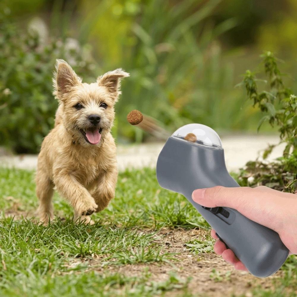 Spring Powered Trigger Pet Food Feeder Light Weight Build Pet Training Feeder  Daily Reward Feeding