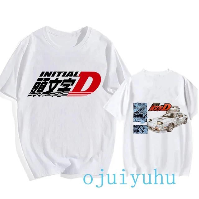 AE86 Funny Harajuku Manga T Shirt Japanese Anime Cartoon Gothic Summer Tops Initial D EU Size T-Shirt Men Graphic Tee Shirt Male