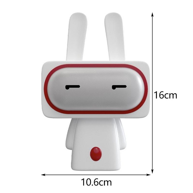 Kreativitet Bobby Rabbit Nattlampe USB Oppladbar Søt Tegneserie Stemningslampe For Soverom Skrivebord Nattbord Med Timer