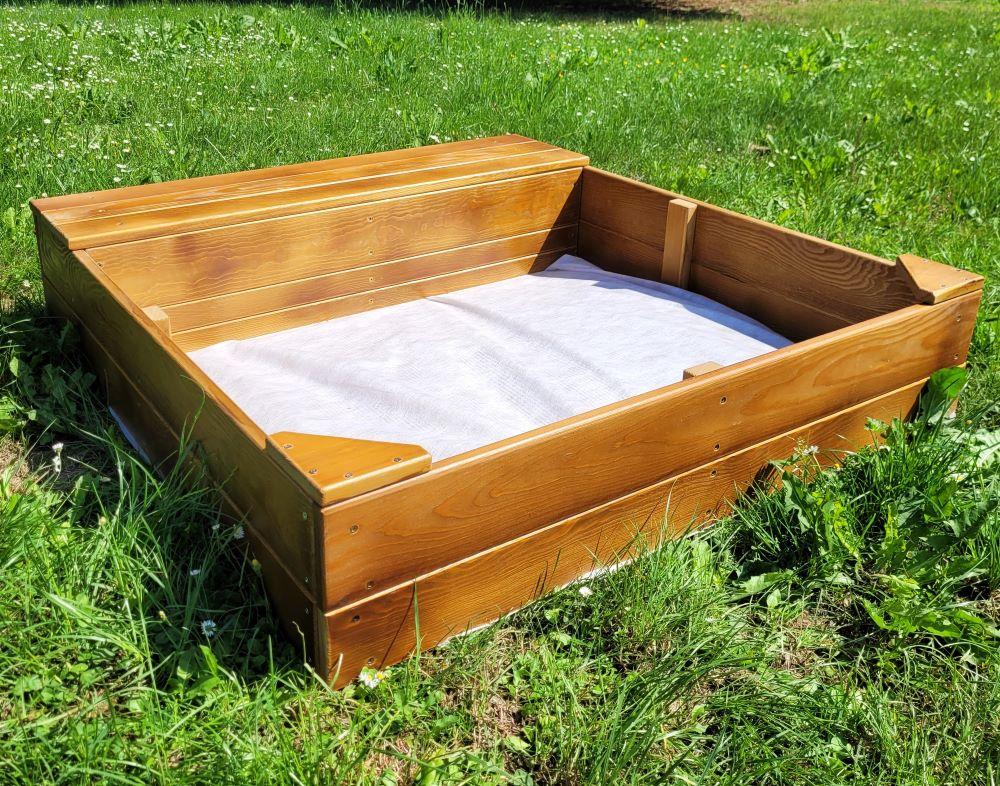 Sandpit with Storage Compartment Brown