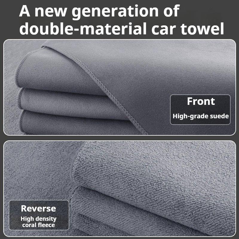 Car Double-Faced Plush Absorbent Towel Cleaning Drying Cloth For Citroen C4 C5 C3 Aircross C4L C6 Picasso C-ELYSEE VTS Cactus L9