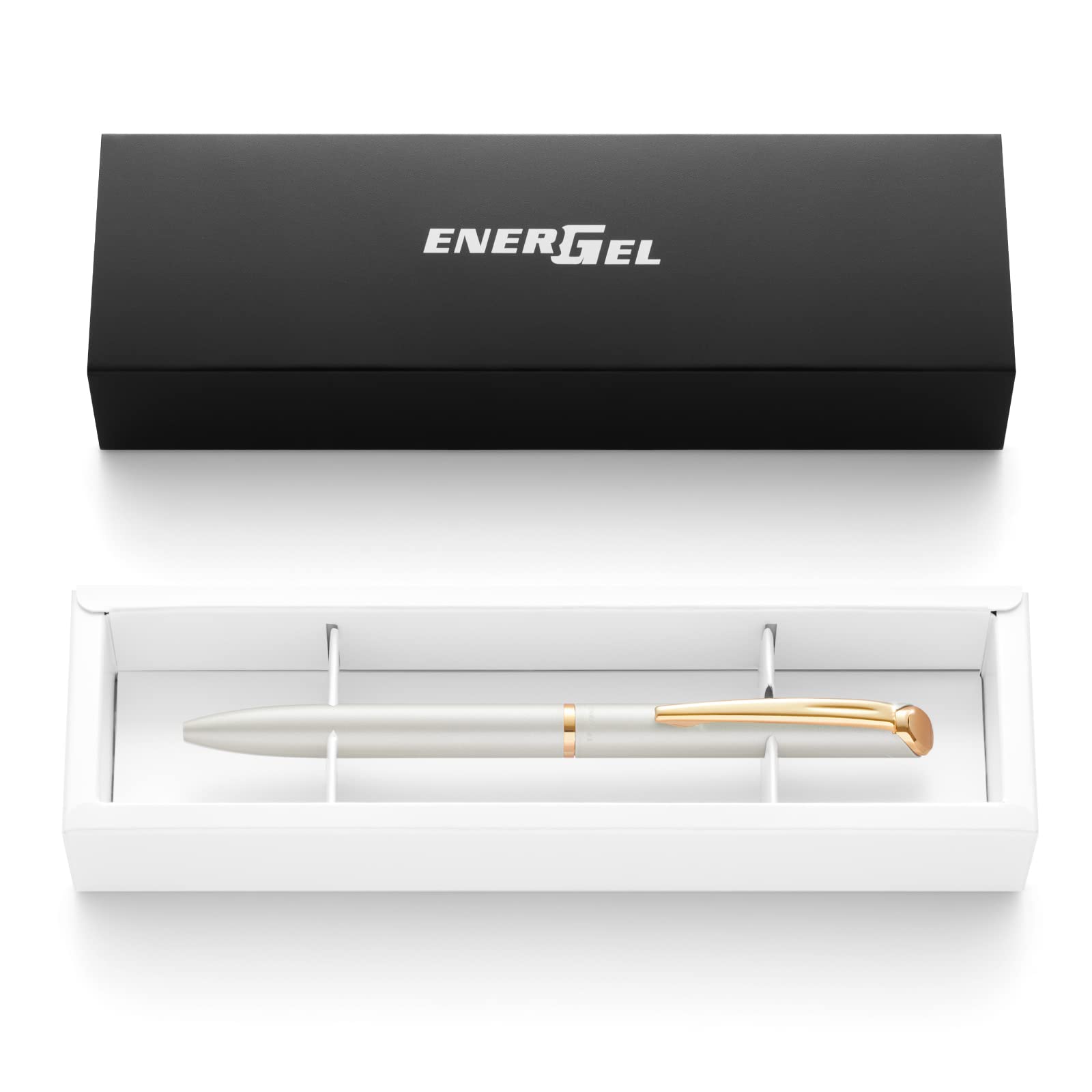 

Pentel Шариковая ручка Гелевые чернила Energel Philography Пастельный Жемчужно-белый Подарочная коробка Черный 0,5 мм BLN2005PW-AGG